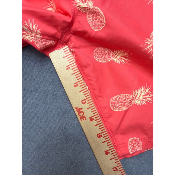 NWT US Apparel Swim Trunks Men’s LG Drawstring Coral Pineapple Pattern - Picture 5 of 9